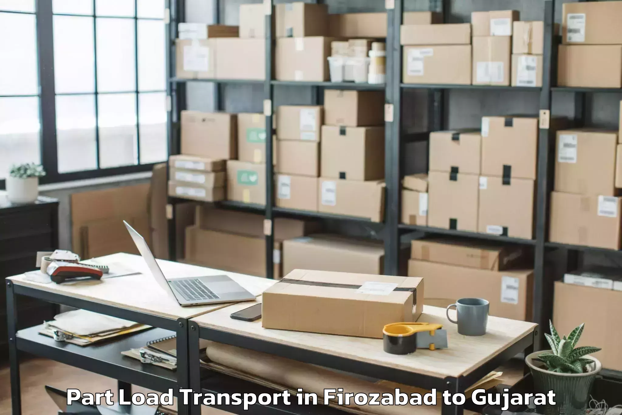 Quality Firozabad to Satlasana Part Load Transport